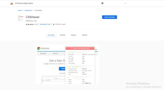 CSS Viewer Chrome Extensions