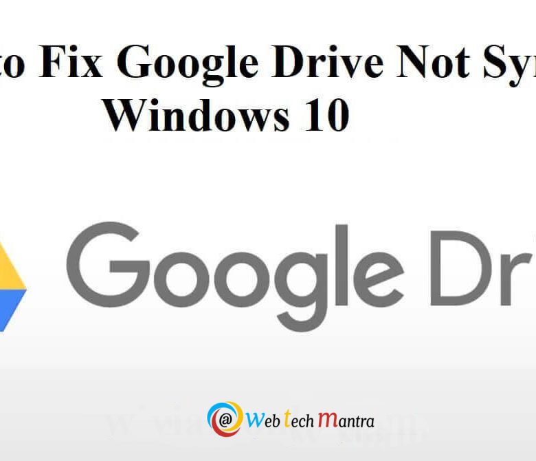 Google drive not syncing issue