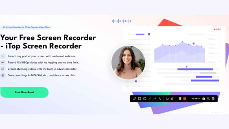 Free iTop Screen Recorder: Windows 11 Recording