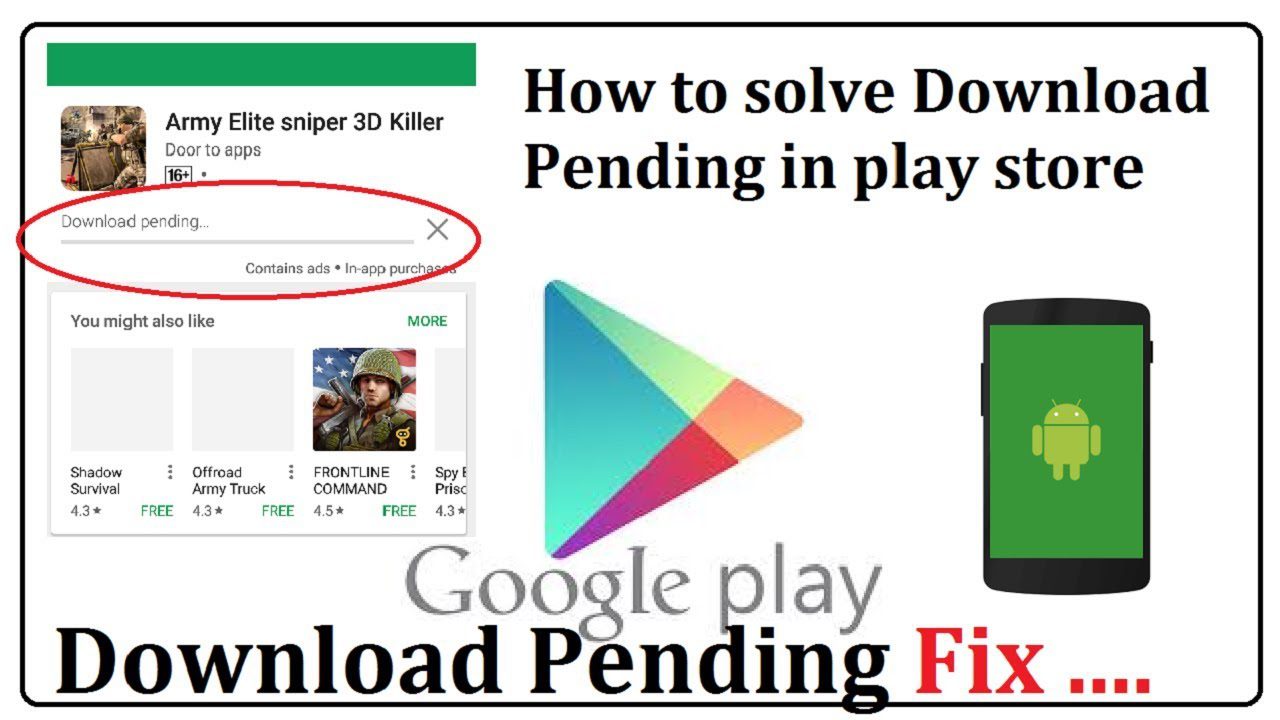 Fixing Google Play Store Download Pending