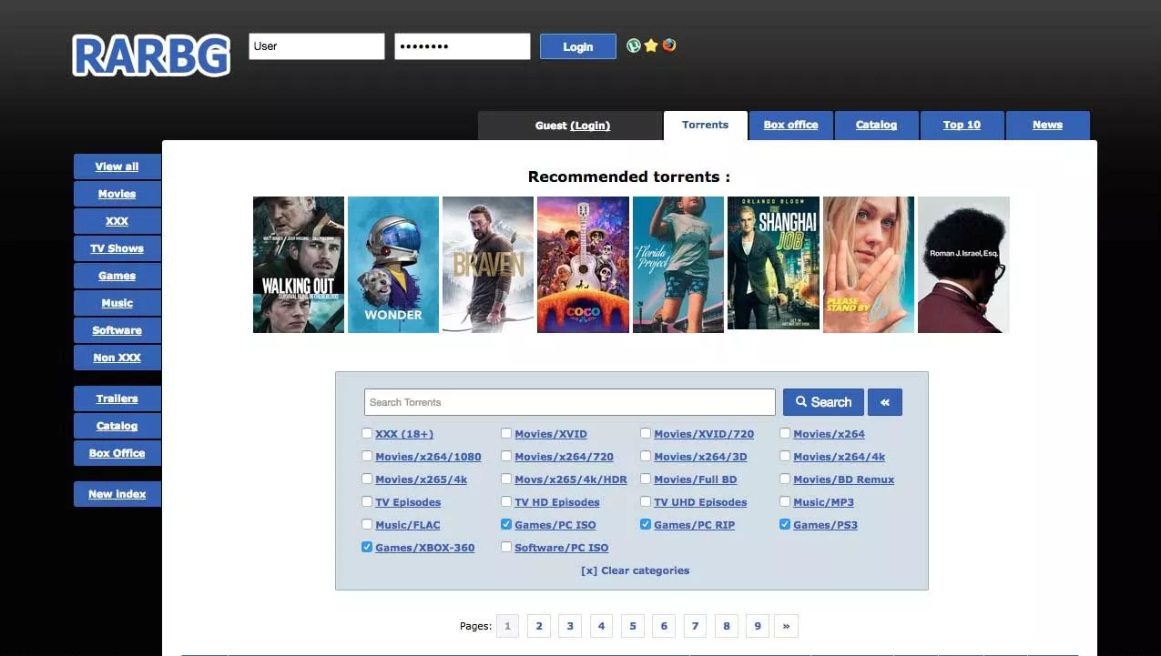 RARBG Proxy Torrent Sites Download Free Movies