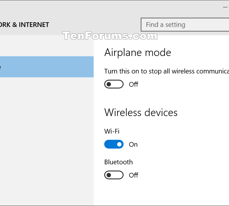 windows 10 stuck in airplane mode