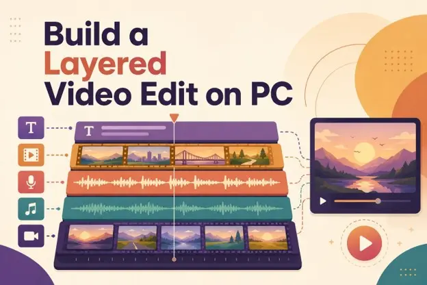 How to Build a Layered Video Edit on PC with B-Roll, Voiceover, and Titles
