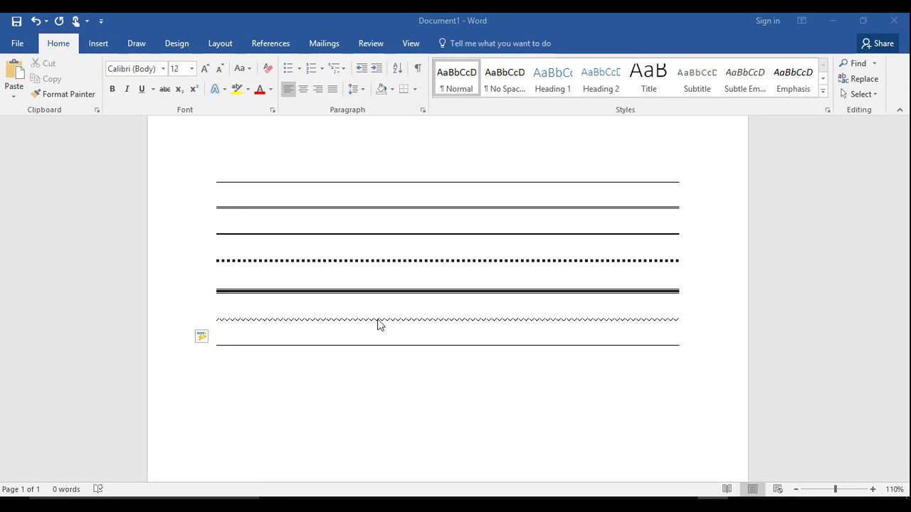 Get to know how to insert a line in word here