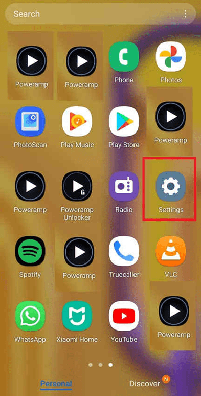 Step 1 of How to Remove Glance from Lock Screen in  Samsung A23
