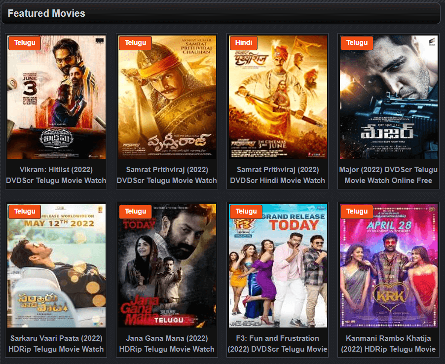 Latest Movies Released on 4Movierulz