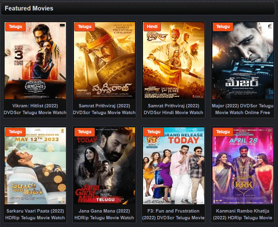 Latest Movies Released on 4Movierulz