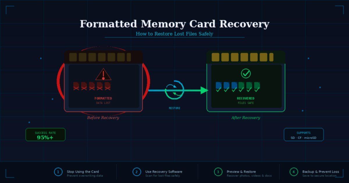 Formatted Memory Card Recovery: How to Restore Lost Files Safely